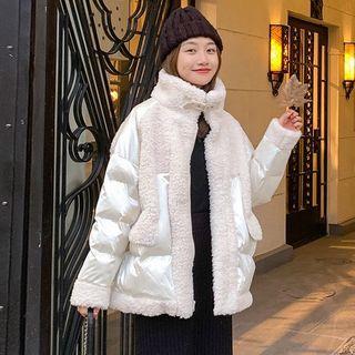 Faux Shearling Zip Padded Coat