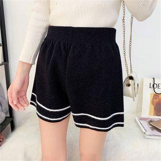 Striped Shorts White Stripe - Black - One Size