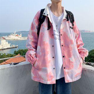 Reversible Tie Dye Button-up Jacket
