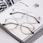 Retro Double-bridge Metal Frame Blue Light Blocking Eyeglasses