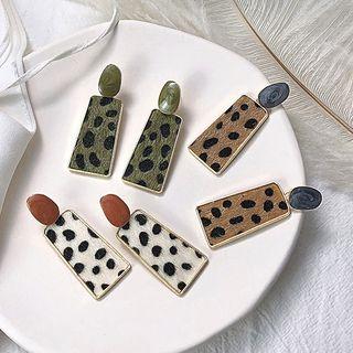 Leopard Print Alloy Dangle Earring