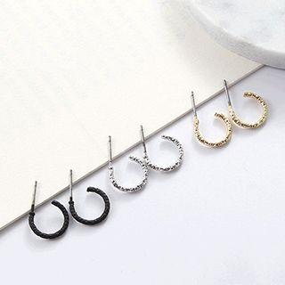 Half Hoop Stud Earrings
