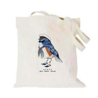 Canvas Bird Print Tote Bag