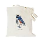 Canvas Bird Print Tote Bag