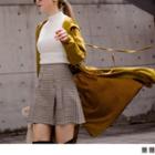 Houndstooth A-line Skort