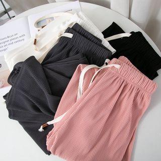 High-waist Accordion Pleat Pants