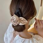 Rose Fabric Hair Clip 337 - Champagne - One Size
