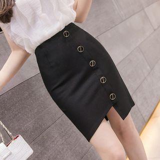 Irregular Slited Skirt