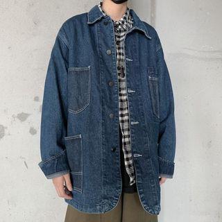 Contrast Pocket Button Denim Jacket