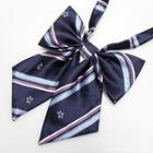 Striped Bow Tie Bow Tie - Stripe - Dark Blue - One Size