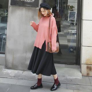 High-waist A-line Buttocks Skirt