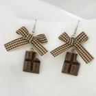 Chocolate Resin Bow Dangle Earring