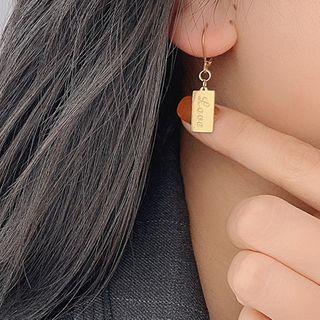 Bar Drop Earring 1 Pair - Gold - One Size