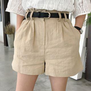 Flat-front Short With Belt