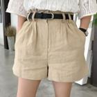 Flat-front Short With Belt
