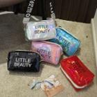 Lettering Holographic Crossbody Bag