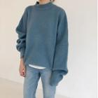 Mock-neck Sweater Light Blue - One Size