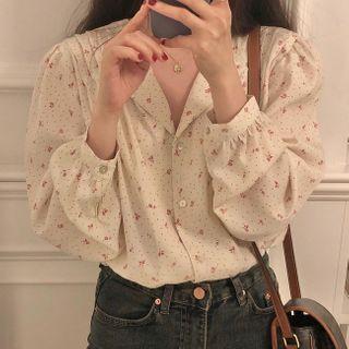 Floral Shirt Milky White - One Size