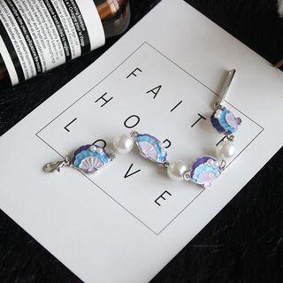 Faux Pearl Shell Bracelet
