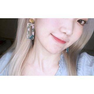 Rectangle Acetate Alloy Dangle Earring