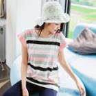 Batwing Sleeve Striped Top