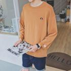 Dog Embroidered Long-sleeve T-shirt