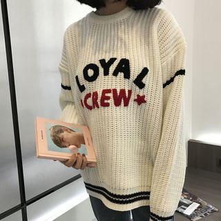 Lettering Boxy Sweater
