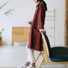 Corduroy Single-button Long Jacket Rust Red - M