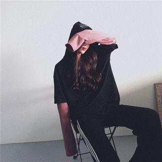 Mock Two-piece Panel Hoodie