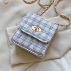 Plaid Quilted Canvas Crossbody Bag