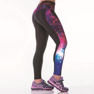 Galaxy-print Leggings  As Figure Shown - One Size