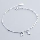 925 Sterling Silver Planet & Star Bracelet