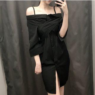 Cold Shoulder Shirtdress