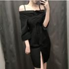 Cold Shoulder Shirtdress