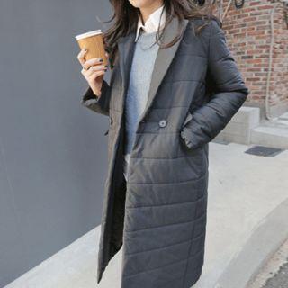 Double-breasted Padded Long Coat
