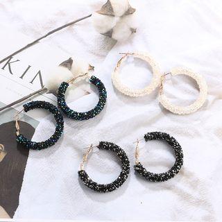 Alloy Crystal Hoop Earring