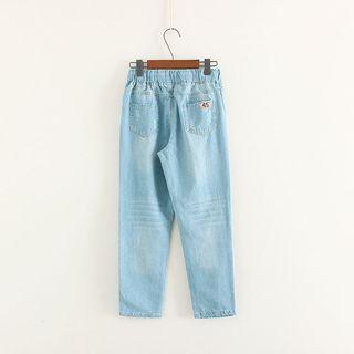 Drawstring Wide Leg Jeans