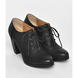 Lace-up High Heel Oxfords