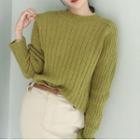 Rib-knit Sweater / Midi Fitted Skirt