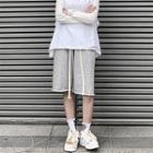 Plain Straight Leg Sweatshorts
