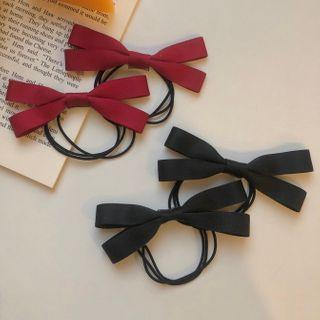 Bow Hair Tie 1pc - Hair Tie - Red & Black - One Size