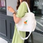 Fruit Embroidered Tote Bag