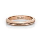 Ip Rose Gold Lace Ring