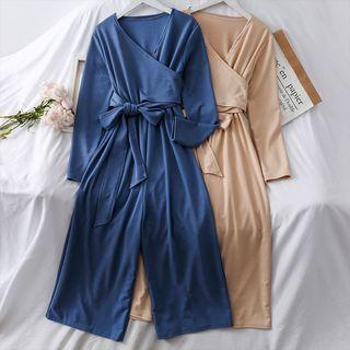 Wide-leg Wrapped Jumper Pants