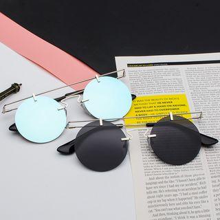 Retro Rimless Round Sunglasses