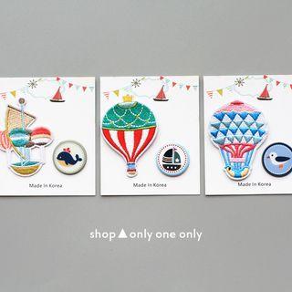 Hot Balloon Brooch / Applique Patch (various Designs)