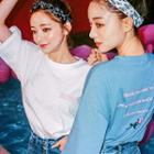 Rose Print Oversized T-shirt