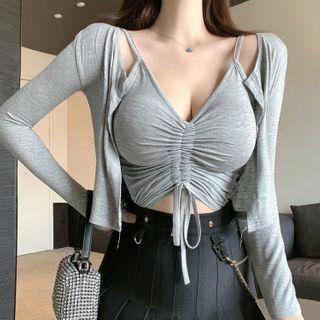 Set: Jacket + Spaghetti Strap Top