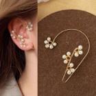 Faux Pearl Branches Earring 1 Pc - Left Ear - Faux Pearl - Gold - One Size