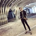 Set: Two-tone Zip-up Jacket + Harem Pants